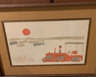 *Signed* Francisco Todo Garcia  Farm TRACTOR LITHO	25X35	
