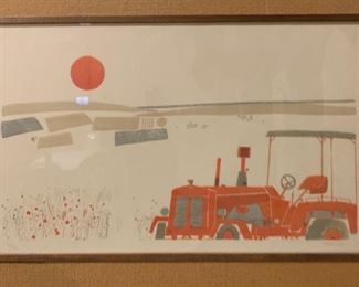 *Signed* Francisco Todo Garcia  Farm TRACTOR LITHO	25X35	
