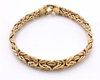 Byzantine 14k Yellow Gold Estate Bracelet