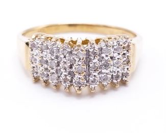 Ladies Diamond Estate Ring in 14k Yellow Gold