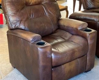 Leather Blend Recliner Chair #1	37x35x40in	HxWxD
