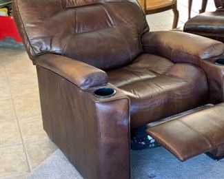 Leather Blend Recliner Chair #1	37x35x40in	HxWxD