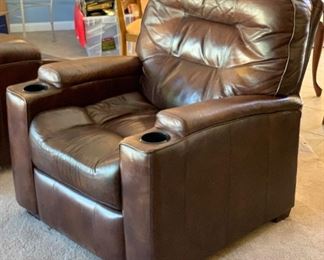 Leather Blend Recliner Chair #2	37x35x40in	HxWxD