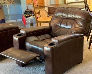 Leather Blend Recliner Chair #2	37x35x40in	HxWxD