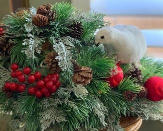 Taxidermy Bird in Bush	