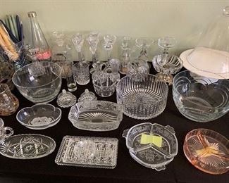 Lots of Fine Crystal and American Cut Glass