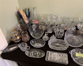 Lots of Fine Crystal and American Cut Glass
