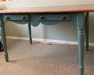 Turquoise Shabby Chic Desk	30.5x32x62in	HxWxD