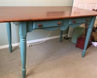 Turquoise Shabby Chic Desk	30.5x32x62in	HxWxD