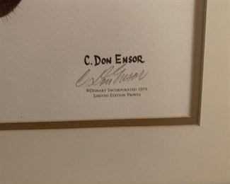 *Signed* C Don Ensor Stubborn As Framed Print	