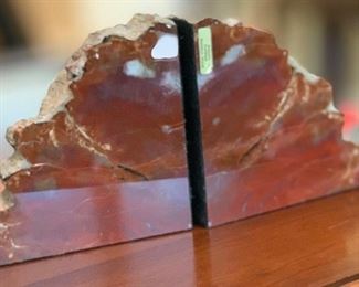 Petrified Wood Bookends	 