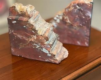 Petrified Wood Bookends	 