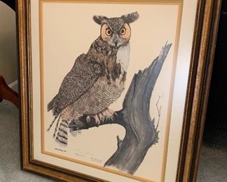 *Signed* Gene Gray Great Horned Owl	