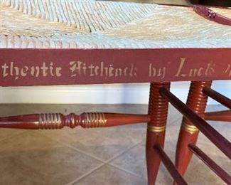 Authentic Hitchcock by Lock Rush Bottom Auburn Harvest Side Chair 