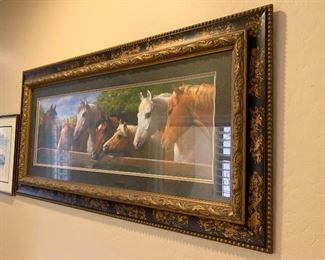 7 Horse Print Framed	