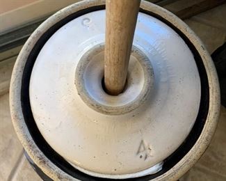 As-IS Stoneware Butter Churn	