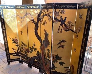 6 Panel Asian Screen Room Divider	72x96in	