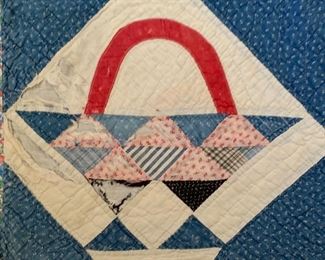 Vintage Basket Patchwork Quilt	77x61in	