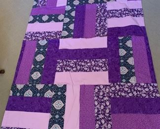 Purple Patchwork Quilt	81x55	