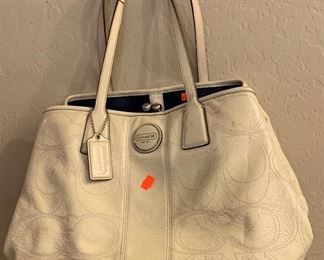 Coach White Purse Handbag
