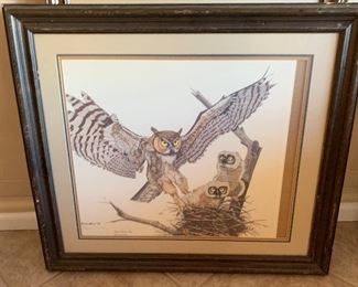 *Signed* Gene Gray Great Horns Owl Print