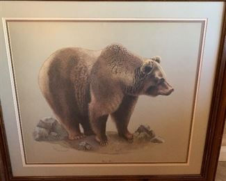*Signed* Farnsworth Brown Bear Framed Print
