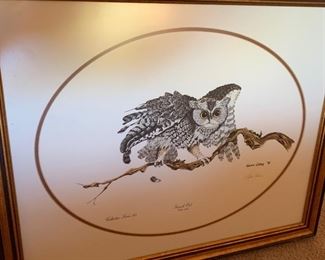 *Signed* Gene Gray Screech Owl	