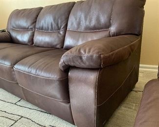 Natuzzi Editions Italian Leather Sofa/Couch	34x84x38in	HxWxD
