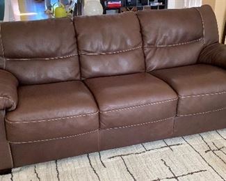 Natuzzi Editions Italian Leather Sofa/Couch #2 34x84x38in HxWxD