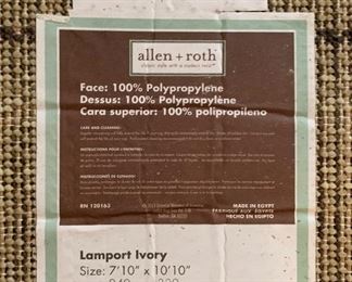 Allen + Roth Lamport Ivory Contemporary Area Rug 94in x 130in HxD