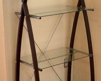 Contemporary Wood/Glass Shelf	60x30x16in	HxWxD
