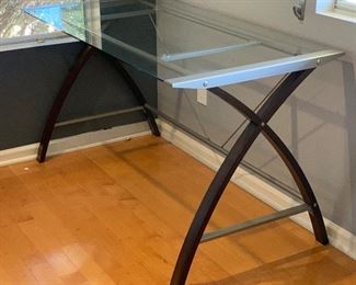 Contemporary Glass/Steel/Wood Desk	30x55x27.5in	HxWxD
