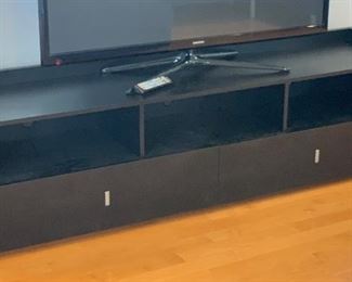 Contemporary Black Wood AV Console Cabinet	20.5x73x16.5in	HxWxD
