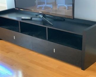 Contemporary Black Wood AV Console Cabinet	20.5x73x16.5in	HxWxD
