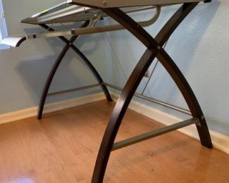 2-Tier Glass/Wood Contemporary Desk	37x42x28in	HxWxD
