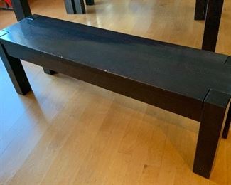 Artefama Kubo Dining Table w/ 2 Benches Espresso Table: 30.5x63.5x35.5in D Bench: 18x13.5x54in HxWxD