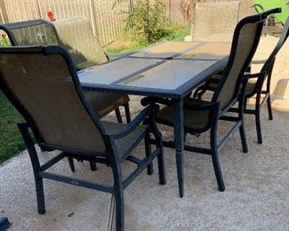 Hampton Bay Patio Table & 6 Chairs	29.5x39.5x69.6in	HxWxD
