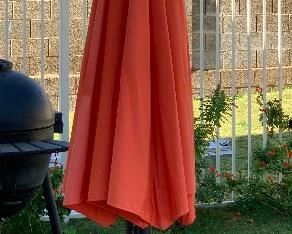 Orange Patio umbrella	 	
