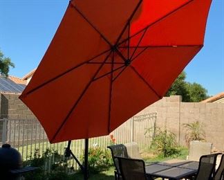 Orange Patio umbrella	 	
