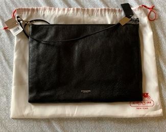 Coach Black Pebbled Leather Daily Handbag Never used