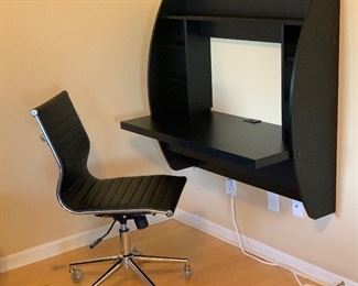 Contemporary Wall Mount Floating Desk 39.5x42.5x20in HxWxD
Black Contemporary Office Chair