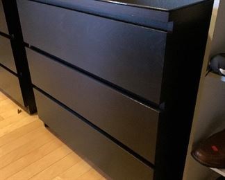 3-Drawer Contemporary Dresser Black #2	30.5x32x.19in	HxWxD
