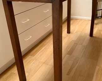 Walnut Parquet Side Table 29x14x16in