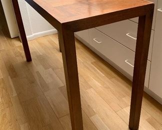 Walnut Parquet Side Table 29x14x16in