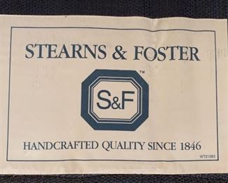 Contemporary Stearns & Foster Sleeper Sofa Couch 34x87x37 (92in with bed out)