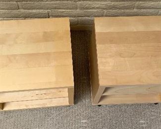 Ikea Natural Maple Rolling Nightstand #1 22.5x20.5x16in
Ikea Natural Maple Rolling Nightstand #2 22.5x20.5x16in