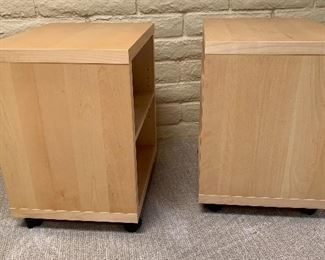 Ikea Natural Maple Rolling Nightstand #1 22.5x20.5x16in
Ikea Natural Maple Rolling Nightstand #2 22.5x20.5x16in