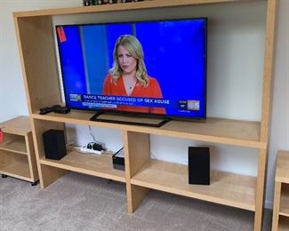 Ikea Natural Maple AV Shelf Unit 65x79x15