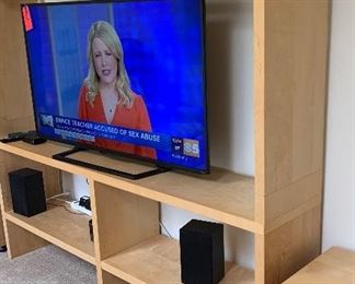 Ikea Natural Maple AV Shelf Unit 65x79x15