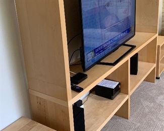 Ikea Natural Maple AV Shelf Unit 65x79x15